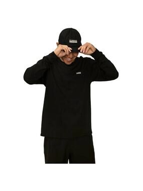 Florence Marine X Men's Small Black Organic Long Sleeve Crew Neck T-Shirt K9-1